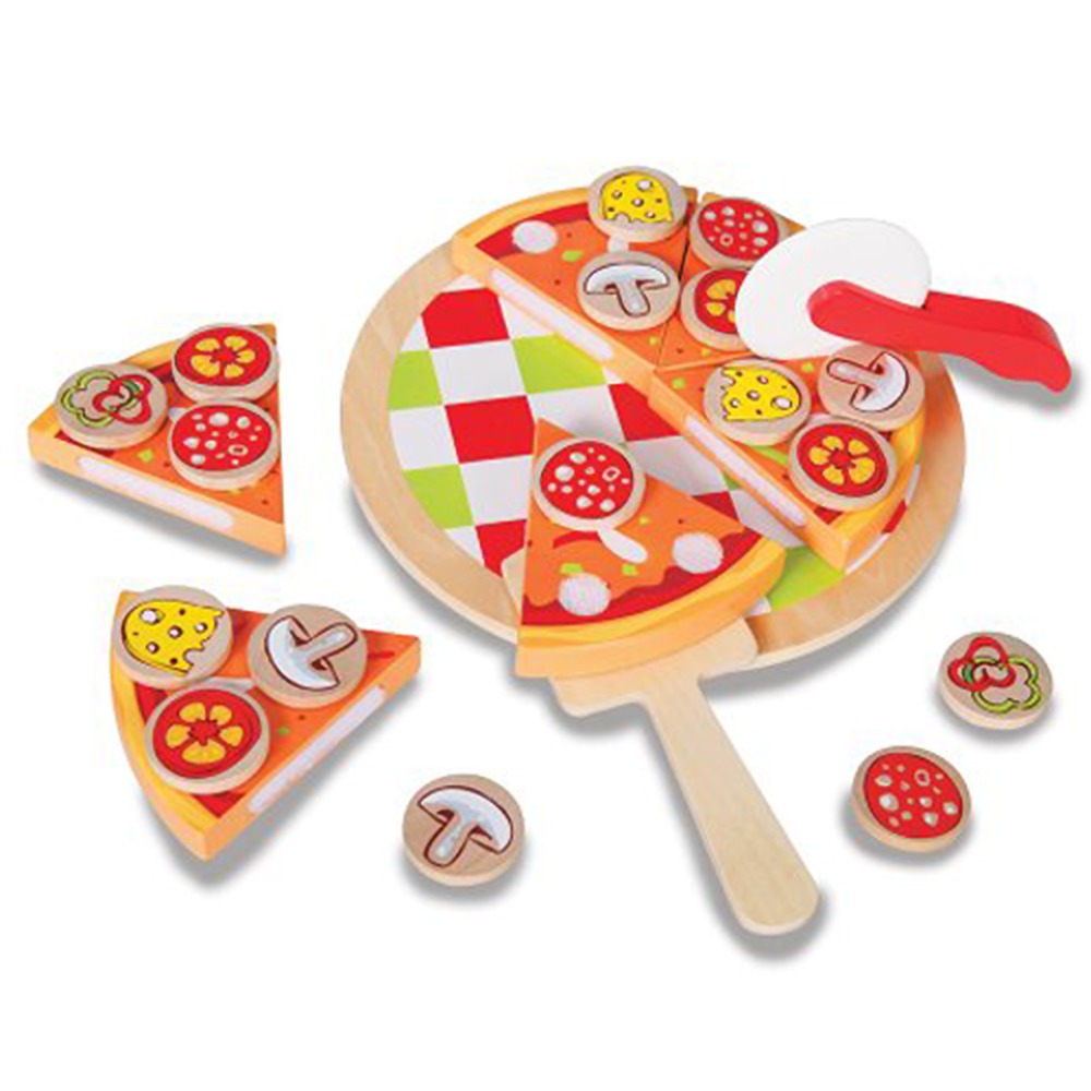 피자 원목 세트(음식 모형 소꿉놀이 장난감)